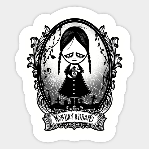 Monday Addams Sticker by JayHai